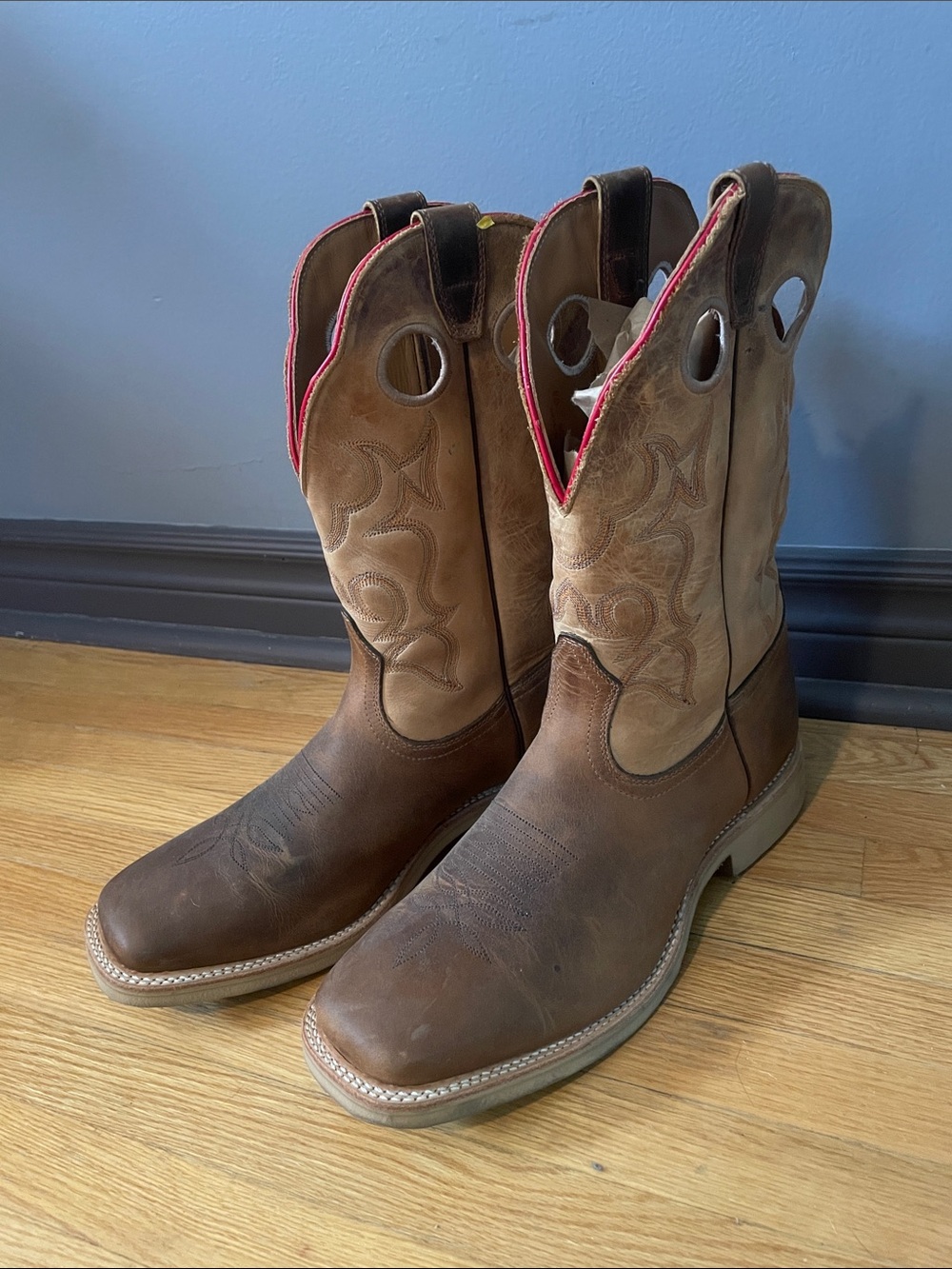 One of a Kind Brown Leather Western Boots
